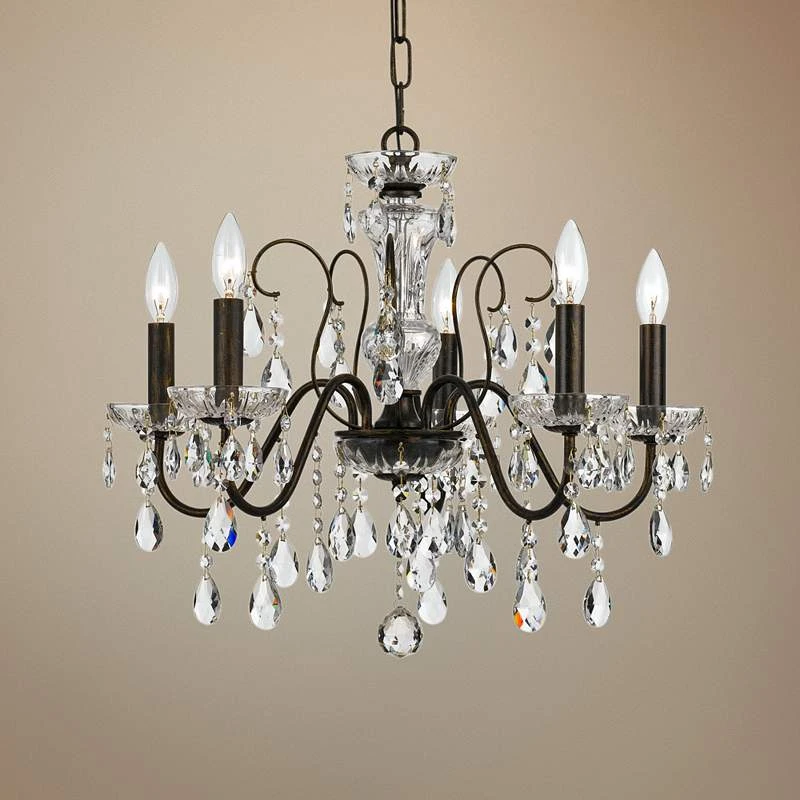 Crystorama Butler 23" Wide 5-Light English Bronze Chandelier 3 Crystorama Butler 23" Wide 5-Light English Bronze Chandelier