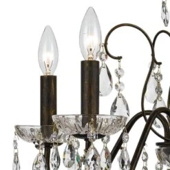 Crystorama Butler 23" Wide 5-Light English Bronze Chandelier 9 Crystorama Butler 23" Wide 5-Light English Bronze Chandelier -Golden Lighting Shop crystorama butler 23 inch wide 5 light english bronze chandelier 39y01views1