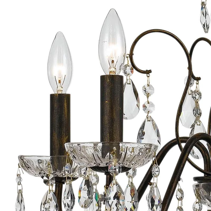 Crystorama Butler 23" Wide 5-Light English Bronze Chandelier 5 Crystorama Butler 23" Wide 5-Light English Bronze Chandelier - Image 3