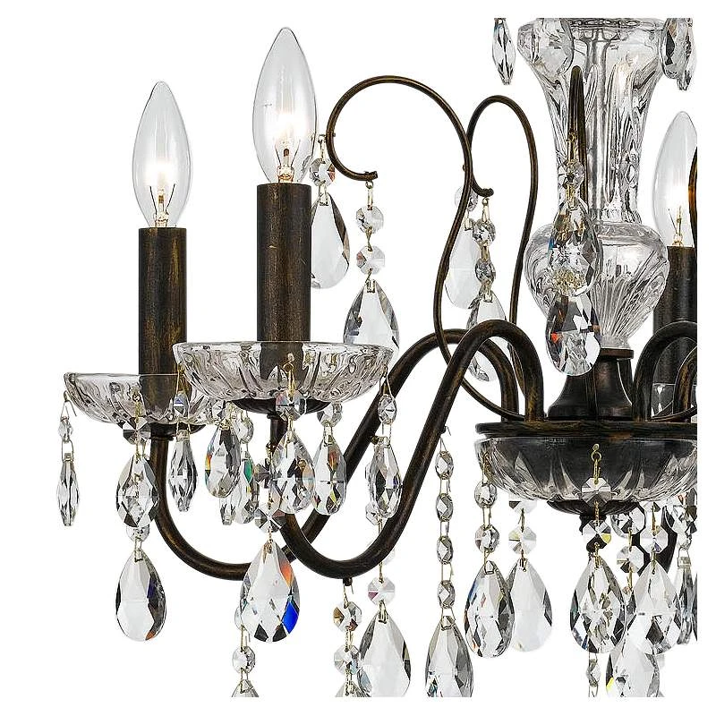 Crystorama Butler 23" Wide 5-Light English Bronze Chandelier 6 Crystorama Butler 23" Wide 5-Light English Bronze Chandelier - Image 4