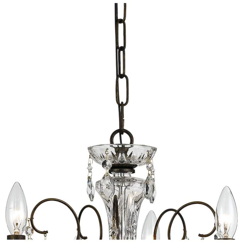 Crystorama Butler 23" Wide 5-Light English Bronze Chandelier 7 Crystorama Butler 23" Wide 5-Light English Bronze Chandelier - Image 5