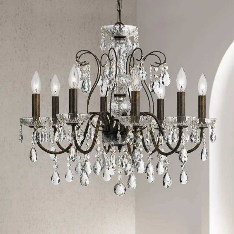 Crystorama Butler 25 1/2" W English Bronze 8-Light Crystal Chandelier 3 Crystorama Butler 25 1/2" W English Bronze 8-Light Crystal Chandelier