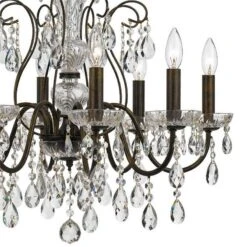 Crystorama Butler 25 1/2" W English Bronze 8-Light Crystal Chandelier 9 Crystorama Butler 25 1/2" W English Bronze 8-Light Crystal Chandelier -Golden Lighting Shop crystorama butler 25 and one half inch w english bronze 8 light crystal chandelier 947e1views1