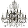 Crystorama Butler 29" W English Bronze 12-Light Crystal Chandelier -Golden Lighting Shop crystorama butler 29 inch w english bronze 12 light crystal chandelier 949e1