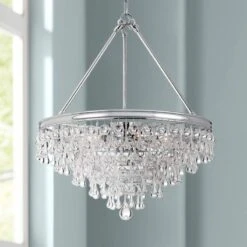 Crystorama Calypso 20" Wide Crystal And Chrome Chandelier