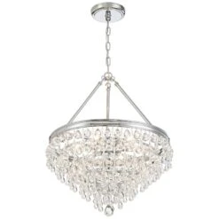 Crystorama Calypso 20" Wide Crystal And Chrome Chandelier -Golden Lighting Shop crystorama calypso 20 inch wide crystal and chrome chandelier 2c239views3