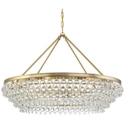Crystorama Calypso 40" Wide Vibrant Gold And Crystal Chandelier -Golden Lighting Shop crystorama calypso 40 inch wide vibrant gold and crystal chandelier 94c13
