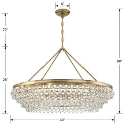 Crystorama Calypso 40" Wide Vibrant Gold And Crystal Chandelier -Golden Lighting Shop crystorama calypso 40 inch wide vibrant gold and crystal chandelier 94c13views4