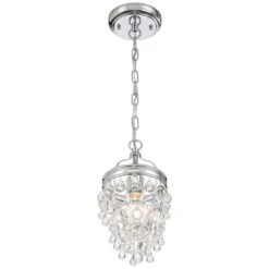 Crystorama Calypso 7 1/2"W Convertible Chrome Mini Pendant -Golden Lighting Shop crystorama calypso 7 and one half inchw convertible chrome mini pendant 3w523views4