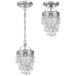 Crystorama Calypso 7 1/2"W Convertible Chrome Mini Pendant -Golden Lighting Shop crystorama calypso 7 and one half inchw convertible chrome mini pendant 3w523views5
