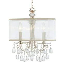 Crystorama Hampton Polished Chrome 14" Wide Mini Chandelier -Golden Lighting Shop crystorama hampton polished chrome 14 inch wide mini chandelier p9677