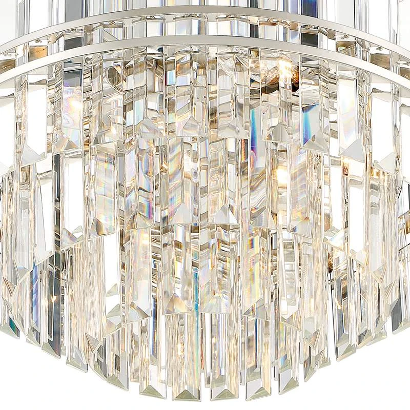 Crystorama Hayes 22" Wide 12-Light Nickel And Crystal Chandelier 6 Crystorama Hayes 22" Wide 12-Light Nickel And Crystal Chandelier - Image 4
