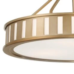 Crystorama Kendal 15 1/2"W Vibrant Gold Drum Pendant Light -Golden Lighting Shop crystorama kendal 15 and one half inchw vibrant gold drum pendant light 170n1views1
