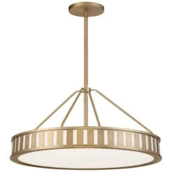 Crystorama Kendal 22 1/2"W Vibrant Gold Drum Pendant Light -Golden Lighting Shop crystorama kendal 22 and one half inchw vibrant gold drum pendant light 172n1views3