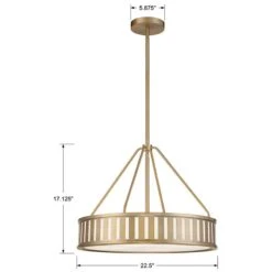 Crystorama Kendal 22 1/2"W Vibrant Gold Drum Pendant Light -Golden Lighting Shop crystorama kendal 22 and one half inchw vibrant gold drum pendant light 172n1views4