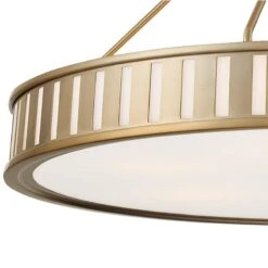 Crystorama Kendal 28" Wide Vibrant Gold Drum Pendant Light -Golden Lighting Shop crystorama kendal 28 inch wide vibrant gold drum pendant light 174n1views1