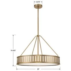 Crystorama Kendal 28" Wide Vibrant Gold Drum Pendant Light -Golden Lighting Shop crystorama kendal 28 inch wide vibrant gold drum pendant light 174n1views4