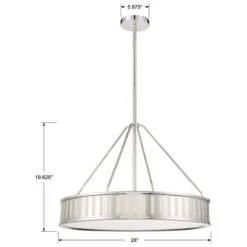 Crystorama Kendal 28"W Polished Nickel Drum Pendant Light 13 Crystorama Kendal 28"W Polished Nickel Drum Pendant Light -Golden Lighting Shop crystorama kendal 28 inchw polished nickel drum pendant light 173n1views4