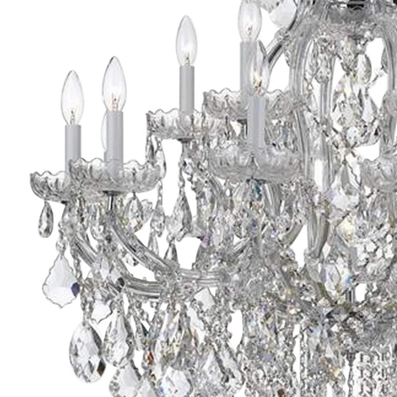 Crystorama Maria Theresa 35"W Chrome 19-Light Crystal Chandelier 5 Crystorama Maria Theresa 35"W Chrome 19-Light Crystal Chandelier - Image 3