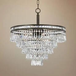 Crystorama Mercer 20"W English Bronze And Crystal Chandelier