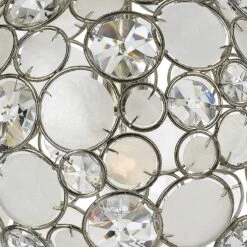 Crystorama Palla 13" Wide Antique Silver Orb Pendant Light -Golden Lighting Shop crystorama palla 13 inch wide antique silver orb pendant light v2030views1