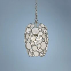 Crystorama Palla 8 1/2" Wide Antique Silver Mini Pendant