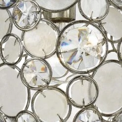 Crystorama Palla 8 1/2" Wide Antique Silver Mini Pendant -Golden Lighting Shop crystorama palla 8 and one half inch wide antique silver mini pendant v2031views1