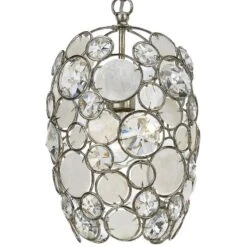 Crystorama Palla 8 1/2" Wide Antique Silver Mini Pendant -Golden Lighting Shop crystorama palla 8 and one half inch wide antique silver mini pendant v2031views2