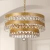 Crystorama Perla 21 3/4"W Antique Gold Crystal Chandelier