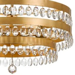 Crystorama Perla 26"W Antique Gold And Crystal Chandelier -Golden Lighting Shop crystorama perla 26 inchw antique gold and crystal chandelier 40k70views1