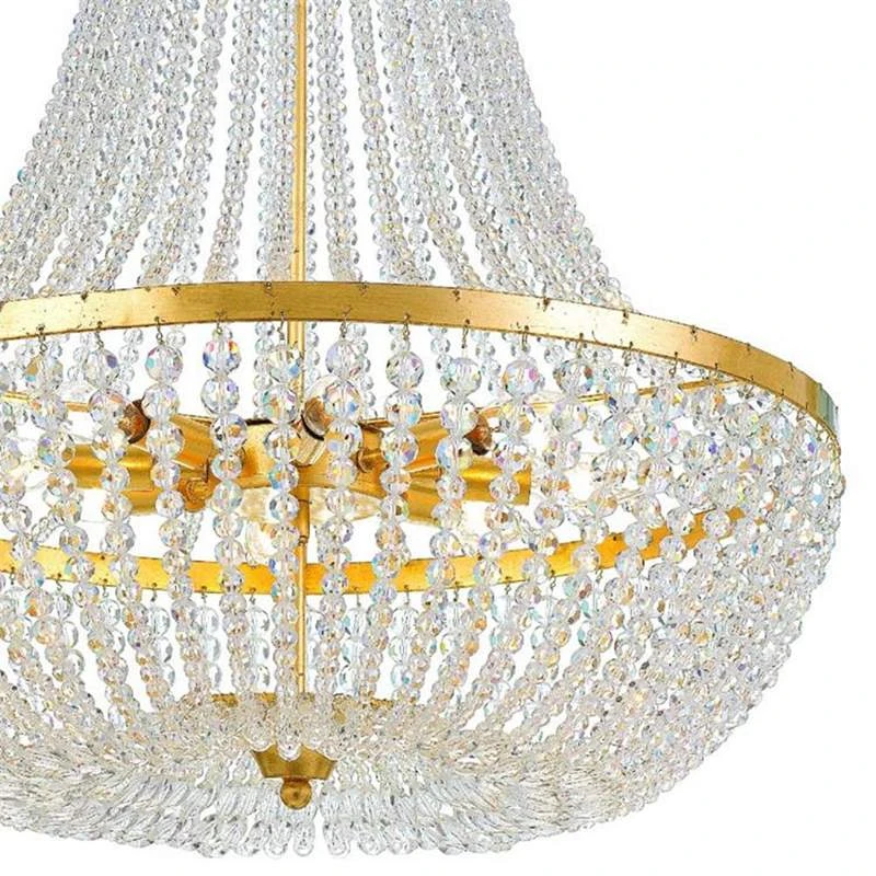 Crystorama Rylee 24 3/4" Wide Antique Gold 8-Light Crystal Chandelier 4 Crystorama Rylee 24 3/4" Wide Antique Gold 8-Light Crystal Chandelier - Image 2