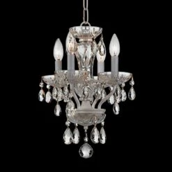 Crystorama Traditional Crystal 11"W White Mini Chandelier