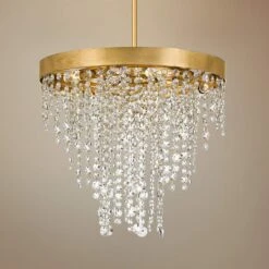 Crystorama Winham 20"W Antique Gold And Crystal Chandelier