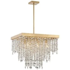 Crystorama Winham 22"W Antique Gold Crystal Pendant Light