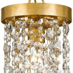 Crystorama Winham 7"W Antique Gold And Crystal Mini Pendant -Golden Lighting Shop crystorama winham 7 inchw antique gold and crystal mini pendant 71y36views1