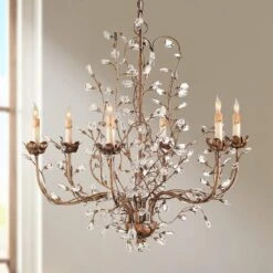 Currey And Company 27" Wide Crystal Chandelier