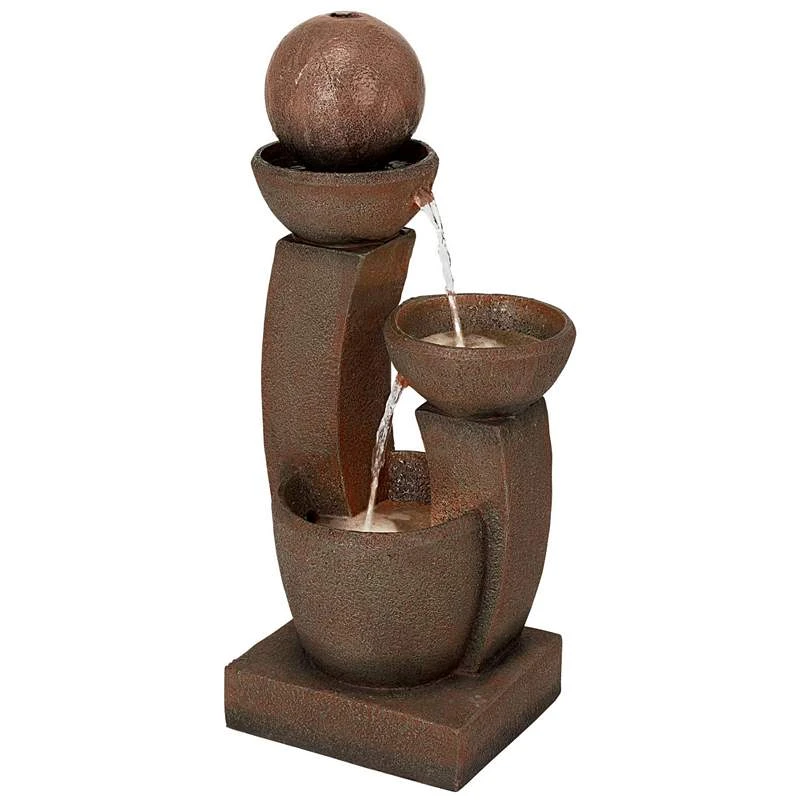 Curved Columns 31" High LED Light Modern Fountain 4 Curved Columns 31" High LED Light Modern Fountain - Image 2