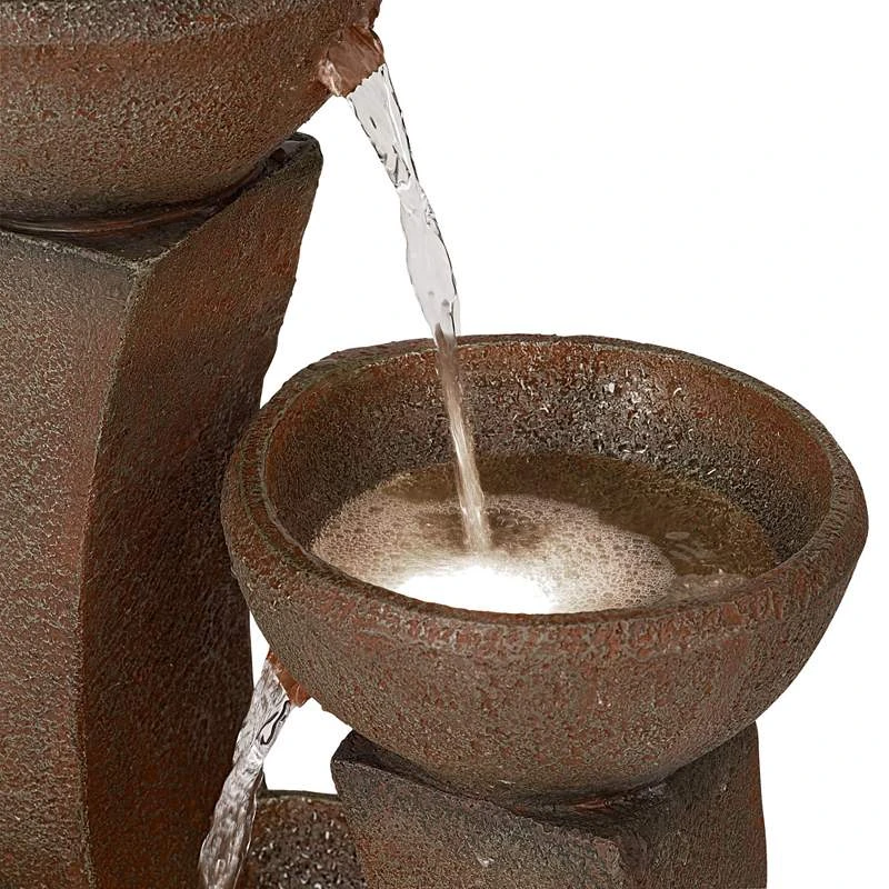 Curved Columns 31" High LED Light Modern Fountain 5 Curved Columns 31" High LED Light Modern Fountain - Image 3