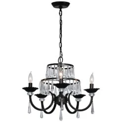 Dale Tiffany Daisey 21 3/4"W Dark Bronze 5-Light Chandelier -Golden Lighting Shop dale tiffany daisey 21 and three quarter inchw dark bronze 5 light chandelier 31k99views1