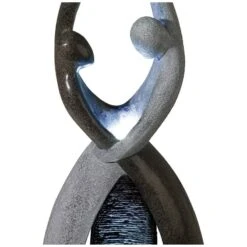 Dancing Couple 57" High Modern Fountain With LED Light -Golden Lighting Shop dancing couple 57 inch high modern fountain with led light r6014views1