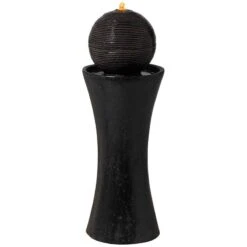 Dark Sphere 35 1/2" High LED Pillar Bubbler Fountain 9 Dark Sphere 35 1/2" High LED Pillar Bubbler Fountain -Golden Lighting Shop dark sphere 35 and one half inch high led pillar bubbler fountain v8035