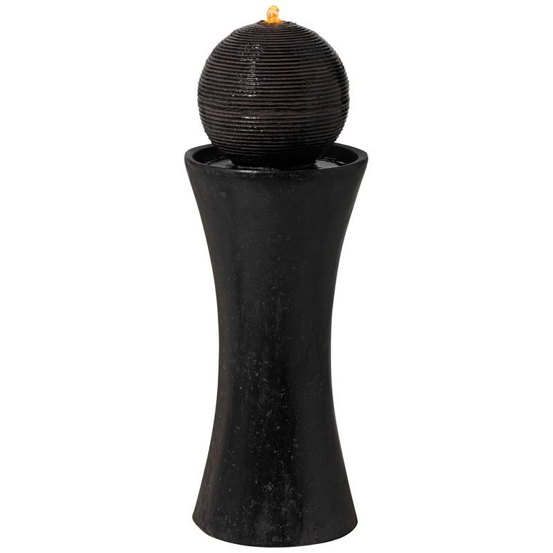 Dark Sphere 35 1/2" High LED Pillar Bubbler Fountain 5 Dark Sphere 35 1/2" High LED Pillar Bubbler Fountain - Image 3