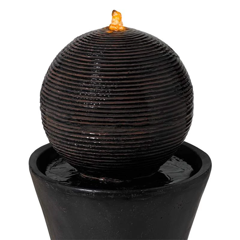 Dark Sphere 35 1/2" High LED Pillar Bubbler Fountain 6 Dark Sphere 35 1/2" High LED Pillar Bubbler Fountain - Image 4