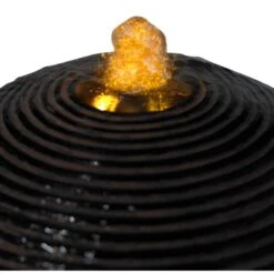 Dark Sphere 35 1/2" High LED Pillar Bubbler Fountain 11 Dark Sphere 35 1/2" High LED Pillar Bubbler Fountain -Golden Lighting Shop dark sphere 35 and one half inch high led pillar bubbler fountain v8035views2