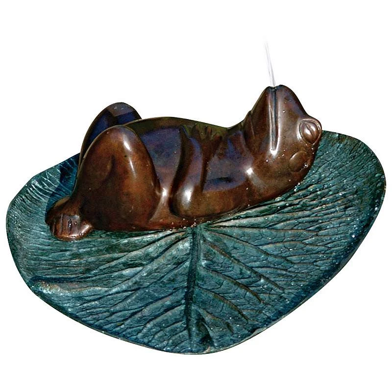 Darn Frog 14" HIgh Cast Brass Water Spitter Pond Fountain 4 Darn Frog 14" HIgh Cast Brass Water Spitter Pond Fountain - Image 2