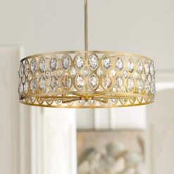 Dealey 30 1/4" Wide Crystal Heirloom Brass 8-Light Chandelier