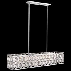 Dealey 9 1/4"W Crystal Chrome 7-Light Kitchen Island Light Chandelier