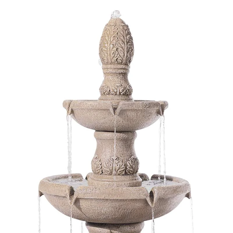 Domanico 57" High Three Tier Sandstone Outdoor Fountain 6 Domanico 57" High Three Tier Sandstone Outdoor Fountain - Image 4