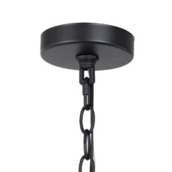 Durail 4 1/4" Wide Black Metal Mini Pendant 10 Durail 4 1/4" Wide Black Metal Mini Pendant -Golden Lighting Shop durail 4 and one quarter inch wide black metal mini pendant 661p5views3