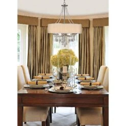 Golden Lighting Echelon 26 1/4" Wide Chrome And Crystal Shaded Chandelier -Golden Lighting Shop echelon 26 and one quarter inch wide chrome and crystal shaded chandelier 33r57views3